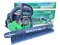 Бензопила цепная Grunhelm GS5200M Pro | 4.4 л.с | 3.3 кВт | 52 см3 | 1 шина 45 см | Шаг цепи 0,325