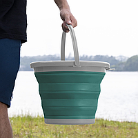 Ведро 10 литров туристическое складное Collapsible Bucket, М'ятное BK322-01