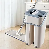 Комплект швабра и ведро с самоотжимом Scratch Cleaning Mop, Светло бежевая BK322-01