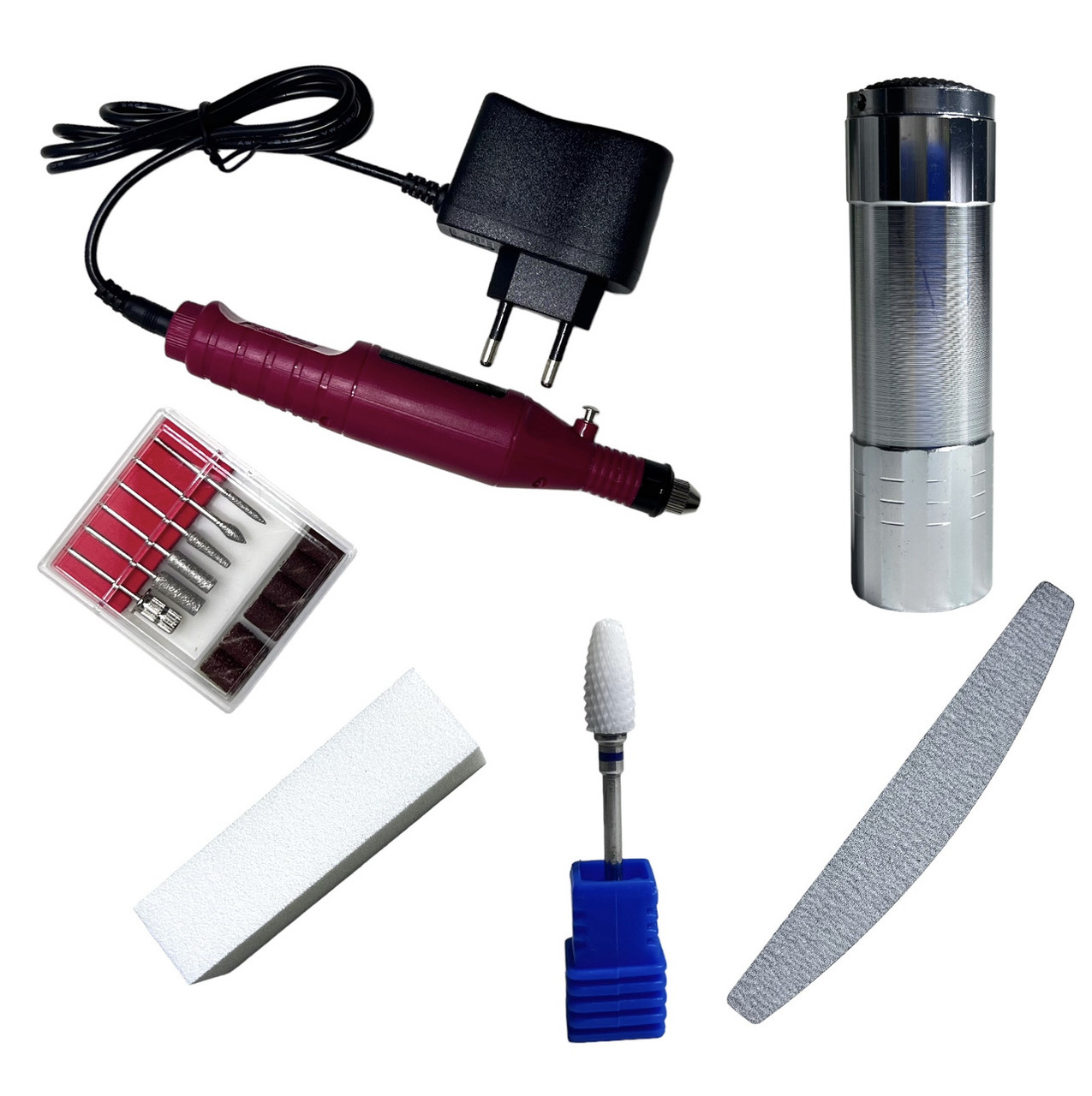 Набір для домашнього манікюру лампа ліхтарик і фрезер ручка