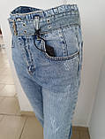 Джинси Dimarkis жіночі МОМ котон літні висока посадка 28 блакитні, фото 4