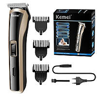 Аккумуляторный триммер KEMEI KM-418 для стрижки волос и бороды Беспроводная машинка электробритва