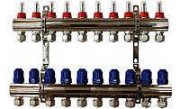 Коллектор "ITAL-therm" на 10 контуров для тёплого пола латунный