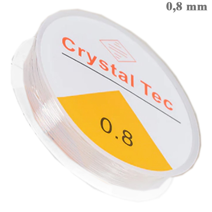 Резинка Нить 0,8 мм 6,5 м Круглая Силиконовая Прозрачная, Рукоделие, Фурнитура для Бижутерии, фото 1
