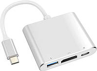 Адаптер VVG USB-C для 4K HDTV, многопортовый цифровой AV-концентратор типа USB-C 3-в-1 с частотой 4K 30 Гц