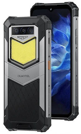 Смартфон Oukitel WP26 Black 8/256gb 10000 mAh 48+20+16MP Helio P90 ліхтар 1200 люменів, фото 1