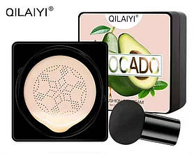 Кушон для лица  Qilaiyi Avocado Cushion CC Cream/Peach Cushion CC Cream (Бежевый натуральный)