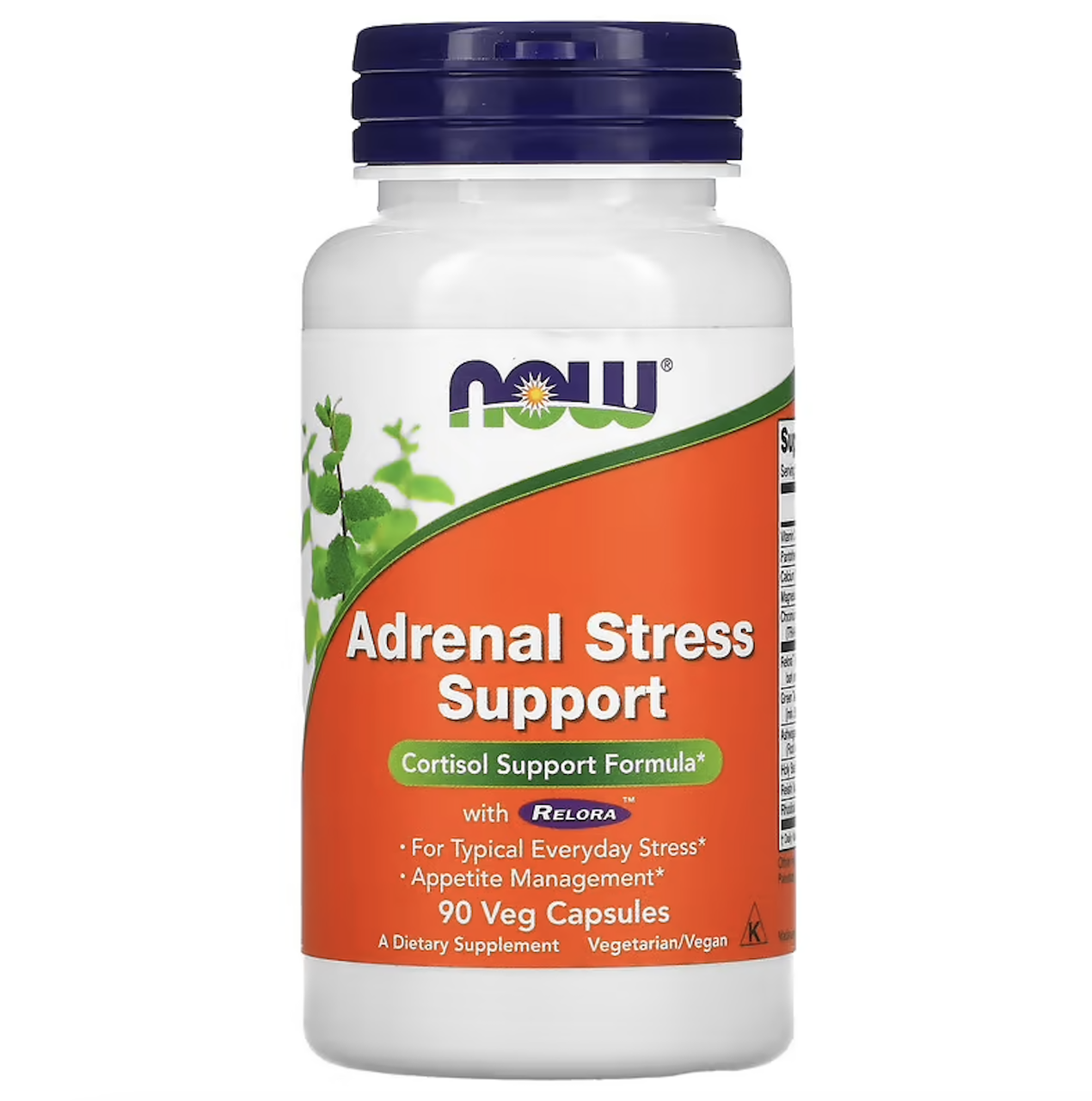 NOW Foods, підтримка рівня кортизолу, 90 вегетаріанських капсул, фото 1
