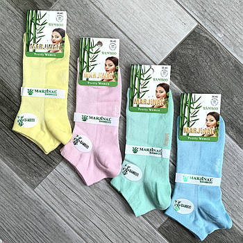 Шкарпетки жіночі бамбук короткі сітка Marjinal, ароматизовані, 36-40 розмір, асорті, 07744