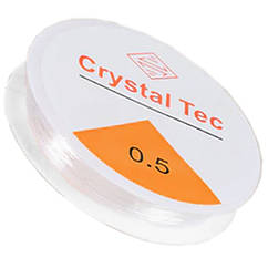 Гумка Нитка 0,5 мм 13,5 м Кругла Силіконова Прозора, Рукоділля, Фурнітура для Прикрас