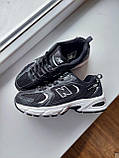 Кросівки чоловічі New Balance 530 Black чорний на білій підошві літні спортивні легкі (2250 см) баланс, фото 3