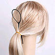 Петля для зачісок чорна петля для волосся маленька петелька для моделювання зачіски створення хвоста, фото 3