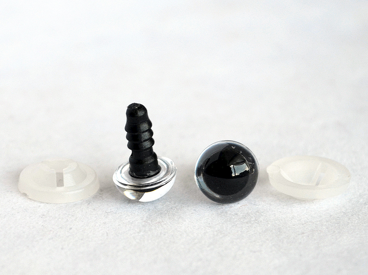 Очі для іграшок гвинтові, d-10 мм, прозорі, пара, фото 1