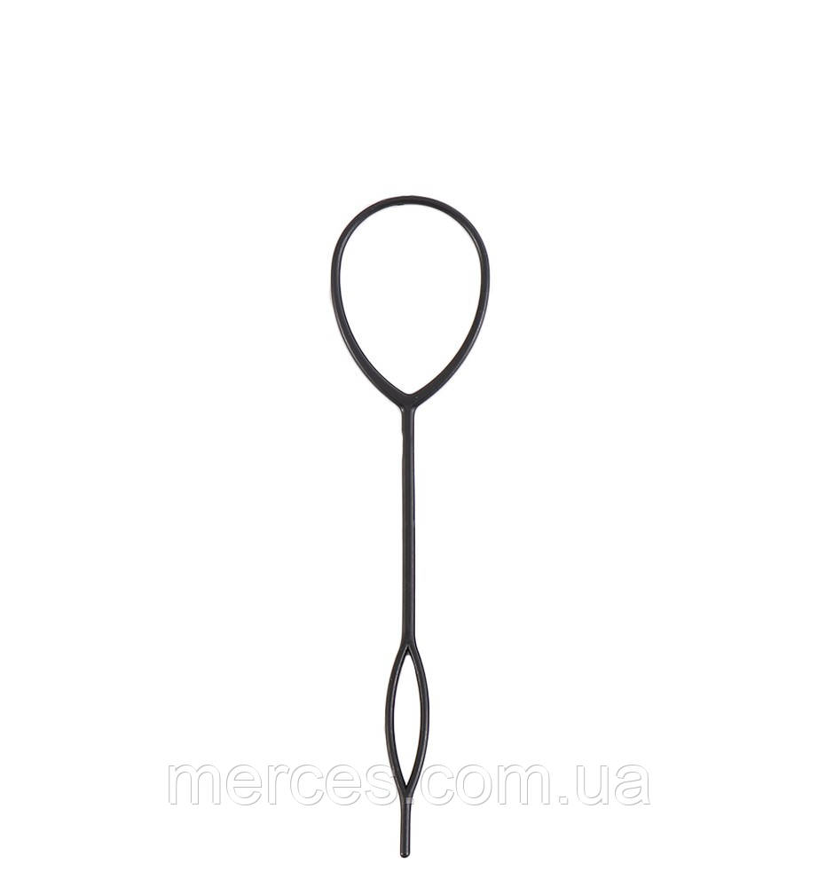 Петля для зачісок чорна петля для волосся маленька петелька для моделювання зачіски створення хвоста, фото 1