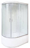 Гідромасажний бокс 218-222 80x120см асиметричний правий душова кабіна з малюнком глибокий піддон, фото 2