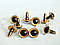 Очі для іграшок гвинтові, d-12 мм, золоті, пара, фото 3