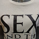 Жіноча біла футболка SEX Туреччина, фото 3