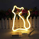 Неоновий світильник на стіну нічник декоративний неонова лампана на стіну Кіт CAT, фото 6