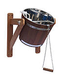 Водоспад Tesli 30 л. із термодеревини та нержавіючою вставкою, фото 2