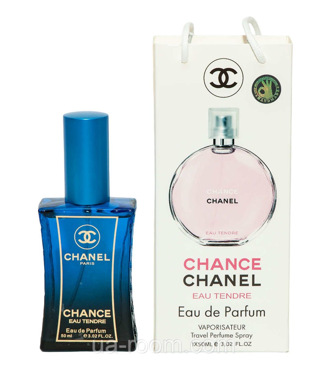Тестер жіночий Chanel Chance Eau Tendre, 50 мл, сумка.