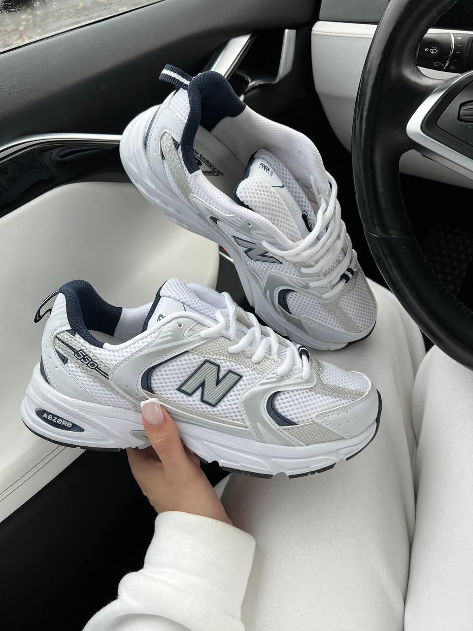 Кросівки чоловічі New Balance 530 Navy Blue білі із синім літніми спортивними легкими 49 баланс, фото 1