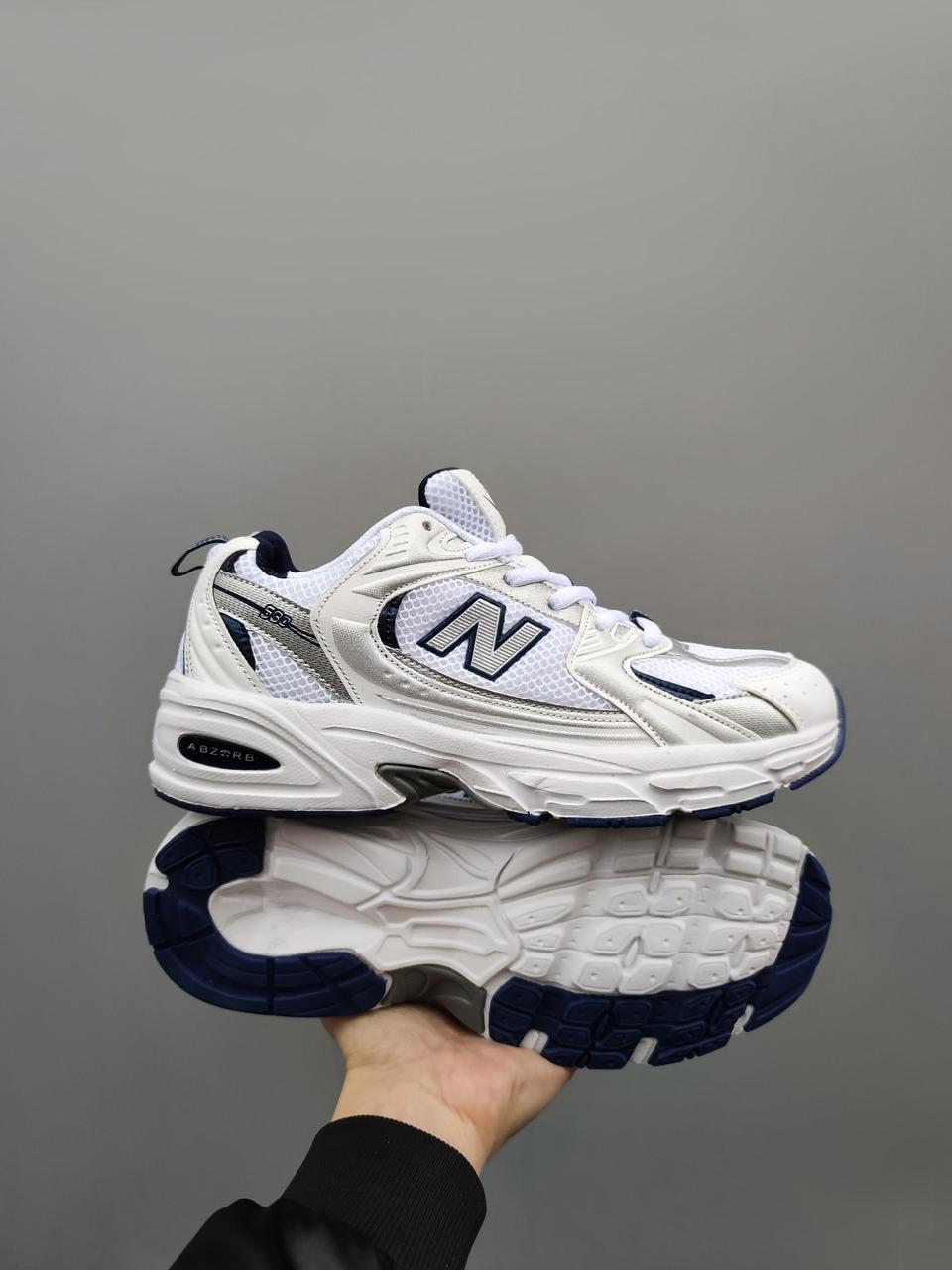 Кросівки чоловічі New Balance 530 White Silver Blue білі зі сріблястим літніми спортивними легкими МОЖИЛЬ