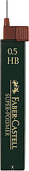 Грифель для механічного олівця Faber-Castell Super-Polymer НВ (діаметр 0,5 мм), 12 штук в пеналі, 120500