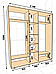 Шафа-купе 2100х450х2200 Алекса з полосами купити в Україні, фото 2