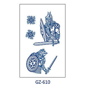 Juice (Пігментаційні). Флеш Тату.11*8 См. Тимчасова, Перевідна. Скандинавський Стиль, Воїни, Руни, Gz-610 (S)