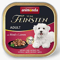 Влажный корм для собак с говядиной и ягненком Animonda Vom Feinsten Adult with Beef + lamb 150 г