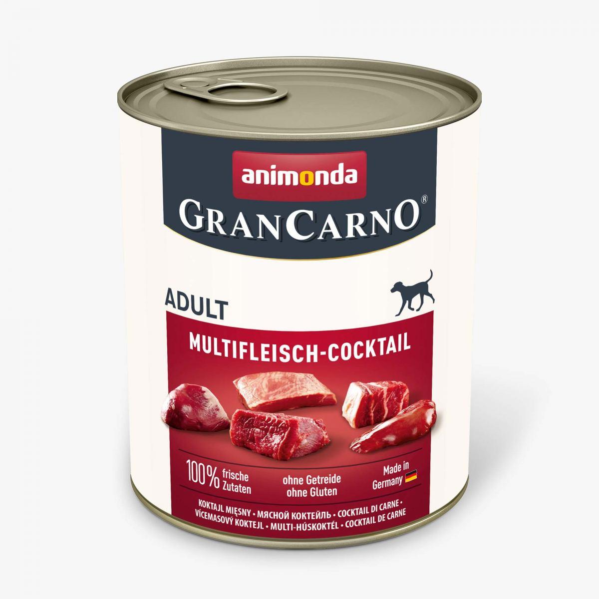 Вологий корм для собак мультим'ясний коктейль Animonda Gran Carno Adult Multi Meat Cocktail 800 г, фото 1