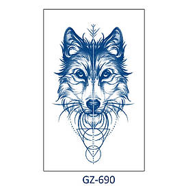 Juice (Пігментаційні). Флеш Тату.11*8 См. Тимчасова, Перевідна. Вовки, Геометрія, Gz-690 (S)
