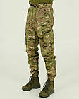 Тактичні штани джоггери камуфляж Мультикам саржа, чоловічі камуфляжні штани джоггери, фото 3