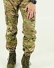 Тактичні штани джоггери камуфляж Мультикам саржа, чоловічі камуфляжні штани джоггери, фото 8
