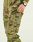 Тактичні штани джоггери камуфляж Мультикам саржа, чоловічі камуфляжні штани джоггери, фото 7