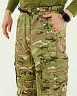 Тактичні штани джоггери камуфляж Мультикам саржа, чоловічі камуфляжні штани джоггери, фото 5