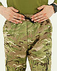 Тактичні штани джоггери камуфляж Мультикам саржа, чоловічі камуфляжні штани джоггери, фото 6
