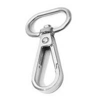 Карабін поворотний для сумки. Діаметр овальної підстави - 2.5 см. Довжина - 4.5 см. Колір - срібло