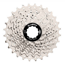 Касета 10-k 11-25T SUN RACE RS алюмінієвий павук, Metallic Silver