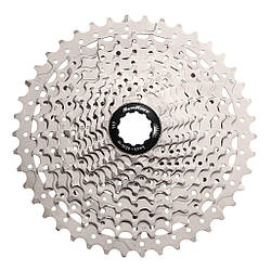 Касета 11-k 11-46T SUN RACE MS7 MTB, сталевий павук, Metallic Silver