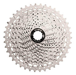 Касета 11-k 11-51T SUN RACE MS8 MTB, алюмінієвий павук, Metallic Silver