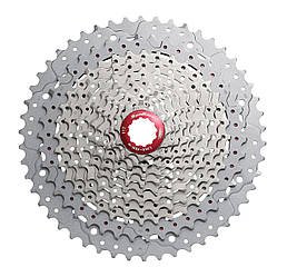 Касета інд. 11-k 11-51T SUN RACE MX8 MTB, алюмінієвий павук, Metallic Silver