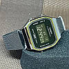 Годинник чорний оригінальний чоловічий Casio A168WEMB-1B оригінал, електронний ручний годинник чоловічий касіо з підсвічуванням, фото 8