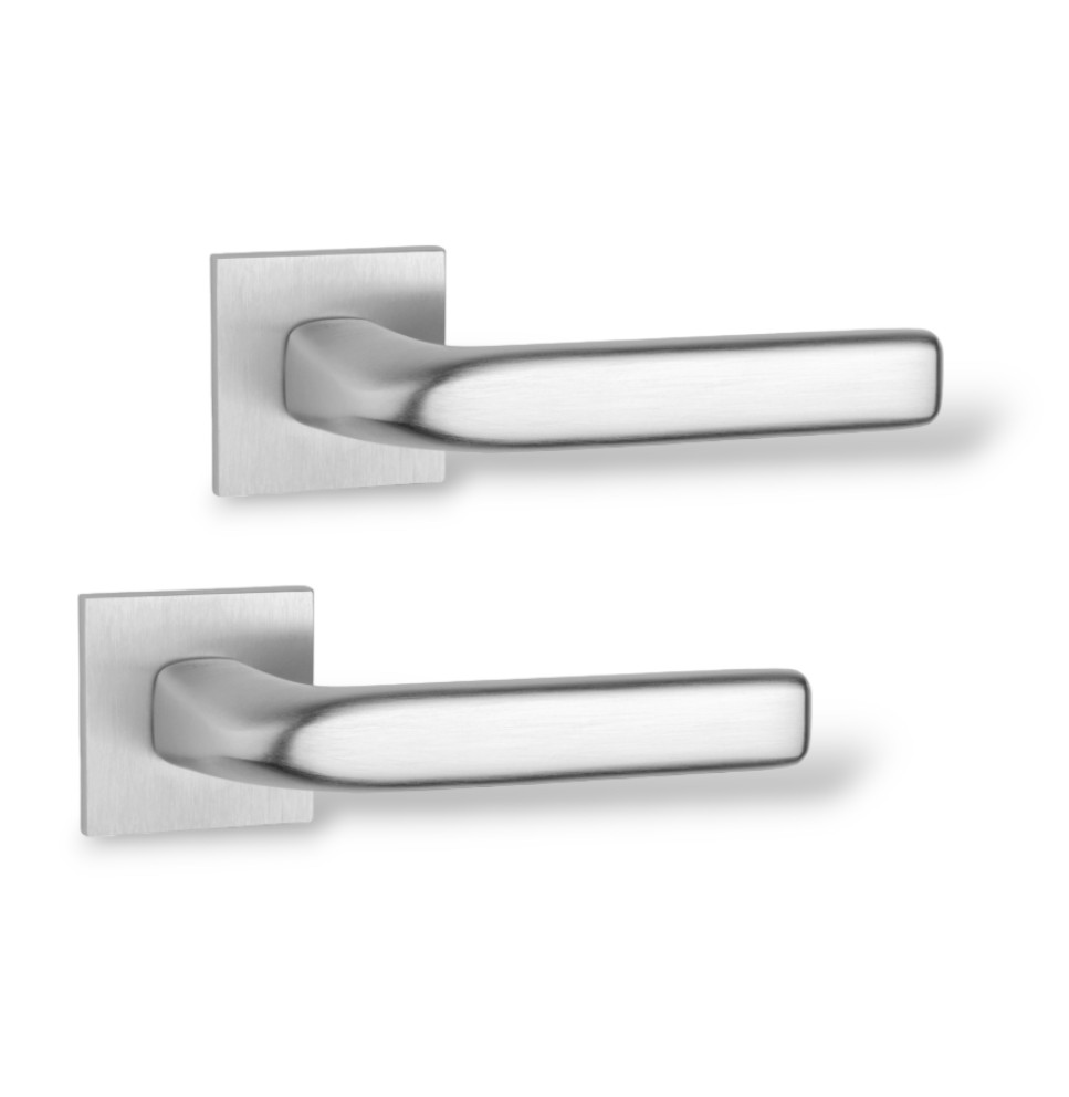 Ручки дверні TUPAI 4162Q 5S-96 хром матовий (для міжкімнатних/вхідних дверей ), фото 1