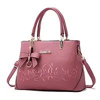 Модная женская сумка женская сумочка на плечо с вышитыми цветами Розовый