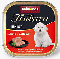 Влажный корм для щенков с говядиной и птицей Animonda Vom Feinsten Junior with Beef + Poultry 150 г