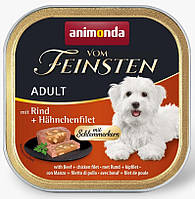 Влажный корм для собак с говядиной и куриным филе Animonda Vom Feinsten Adult with Beef + chicken filet 150 г