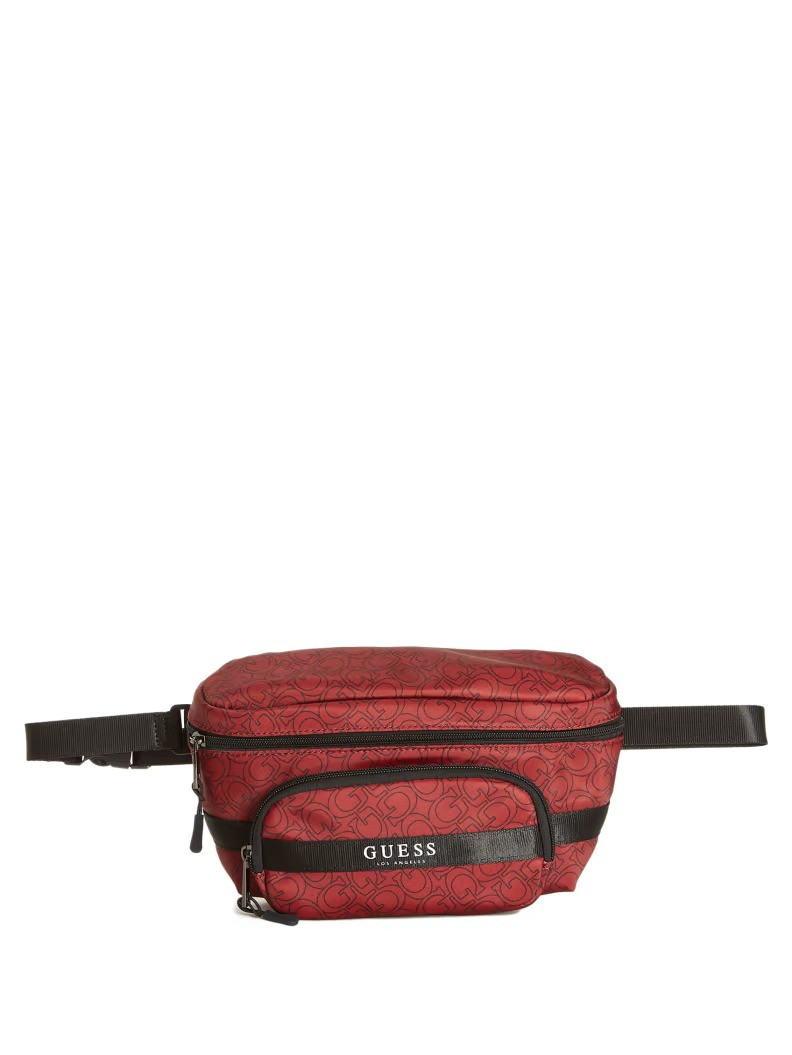 Поясна сумка Guess бананка слінг 1159783513 (Червоний, One size)