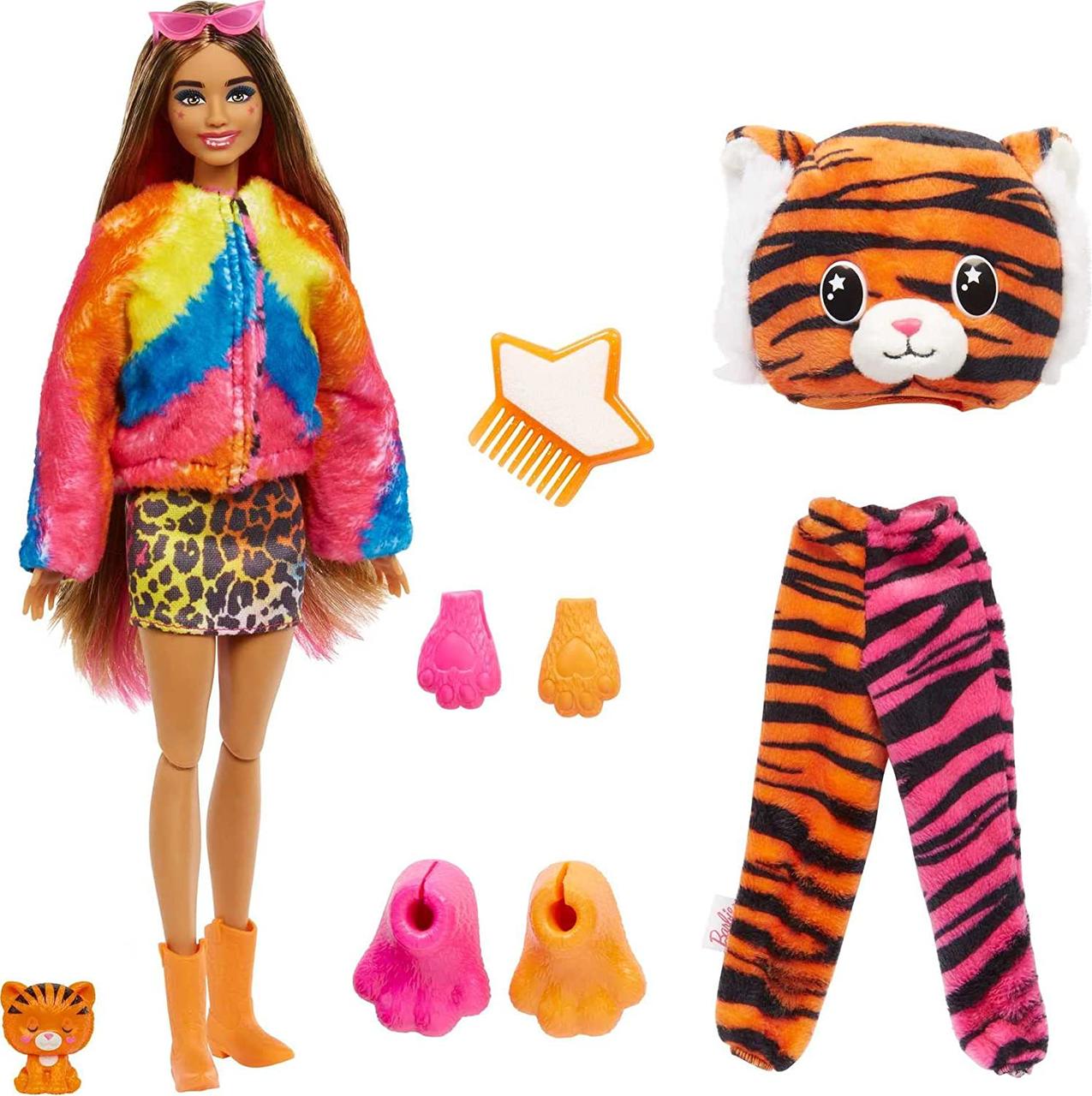 Лялька Барбі Сюрприз у костюмі тигра Barbie Cutie Reveal Tiger Plush Costume Doll