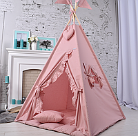 Вігвам для Дівчинки Пудровий, Індивідуальний набір, Палатка для дівчинки, Повний комплект NEW